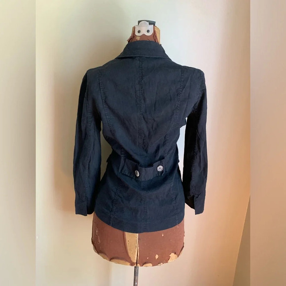 Theory linen blend  jacket in black - Picture 5 of 10